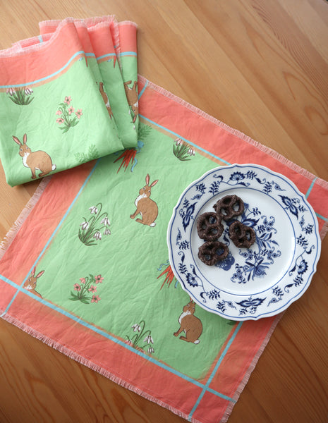 Spring Bunnies ~ Cloth Napkins