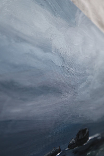 "Dark Sea" Landscape Original Painting on Canvas
