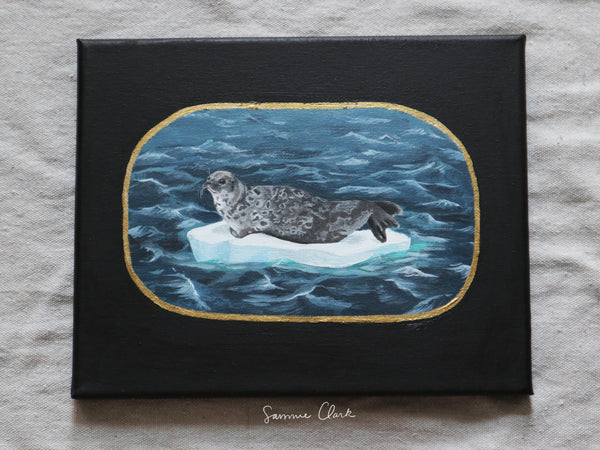 Ringed Seal Original Painting on Canvas