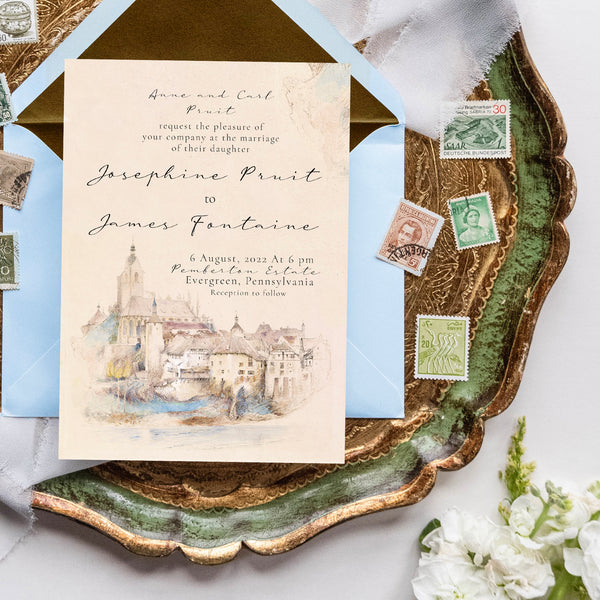 Fairytale Watercolor ~ Digital Wedding Stationery