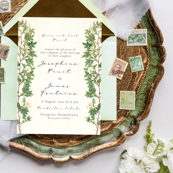 Wild Rose ~ Digital Wedding Stationery