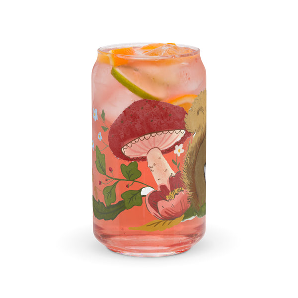 Botanical Squirrel ~ Drinking Glass
