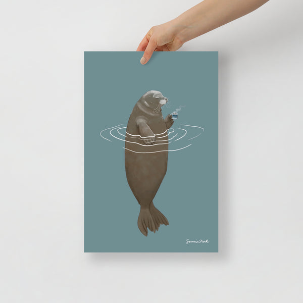 Bearded Seal ~ 12x18" print