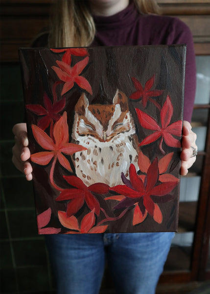 Screech Owl Hollow ~ Orginal Painting