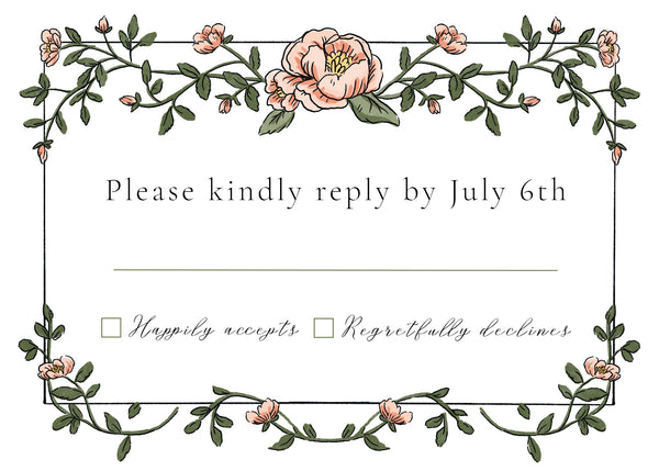 Custom RSVP Card Digital Design