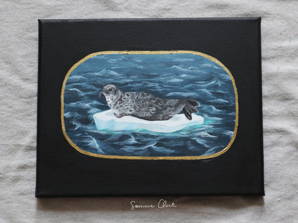 Ringed Seal Original Painting on Canvas