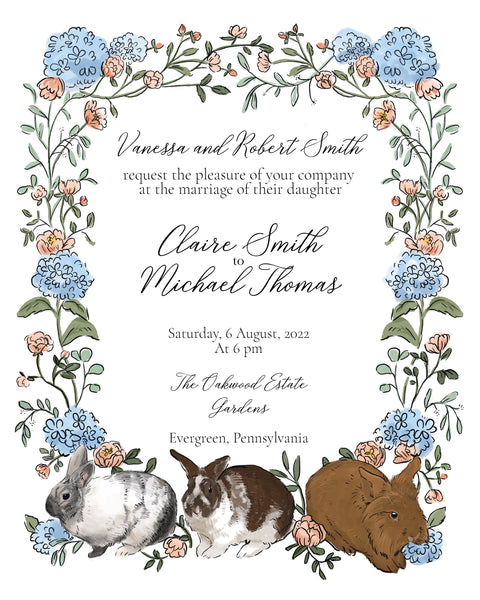 Custom Wedding Invitation ~Digital File