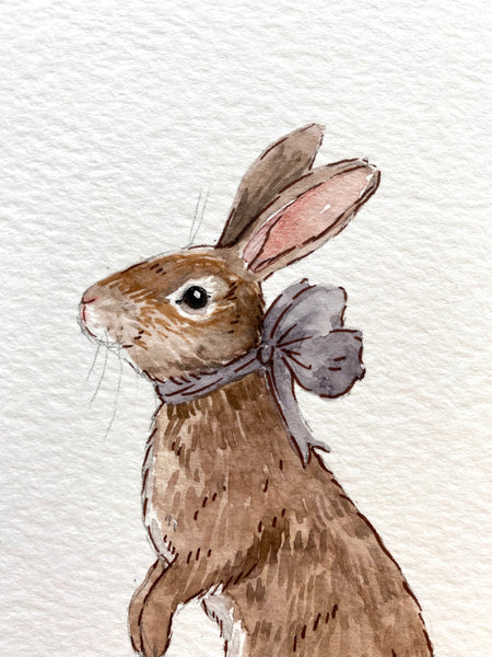 Brown Bunny ~ Original Watercolor Painting