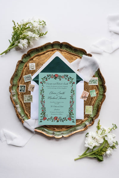 Enchanted Garden ~ Semi-custom Digital Wedding Stationery