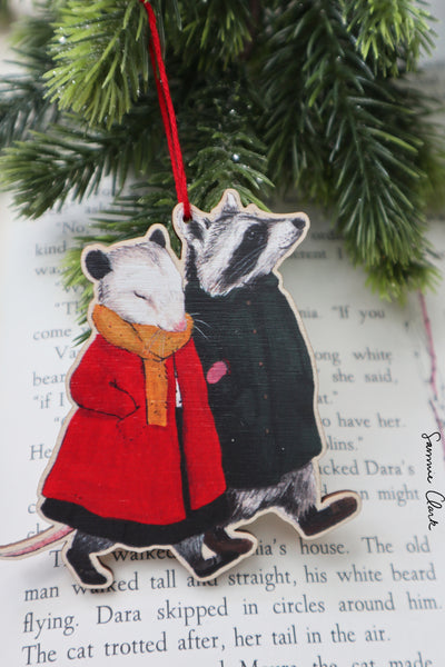 Lucy & Rupert ~ Birch Ornament