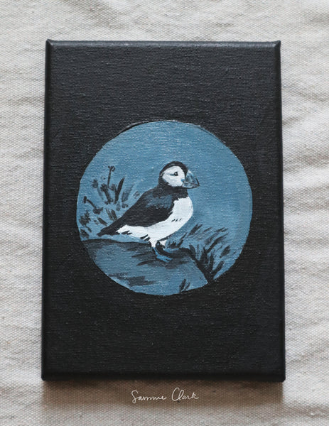 Puffin Original Painting on canvas
