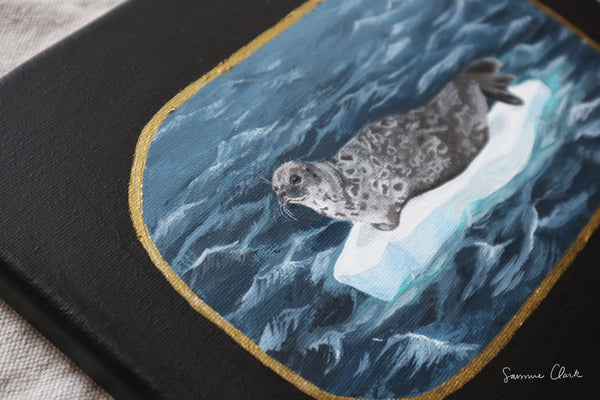 Ringed Seal Original Painting on Canvas