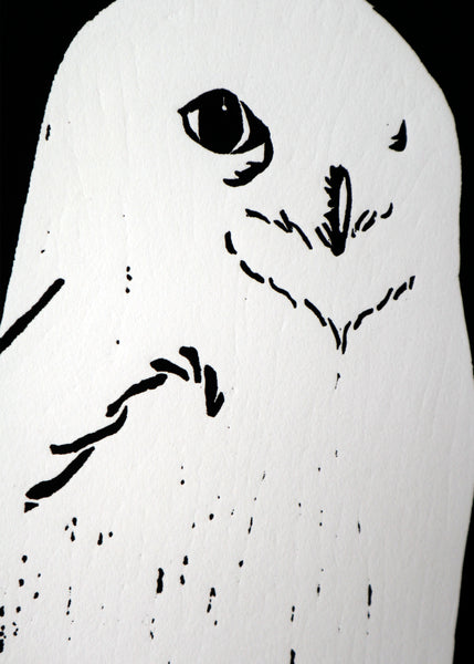 Snow Owl Linocut