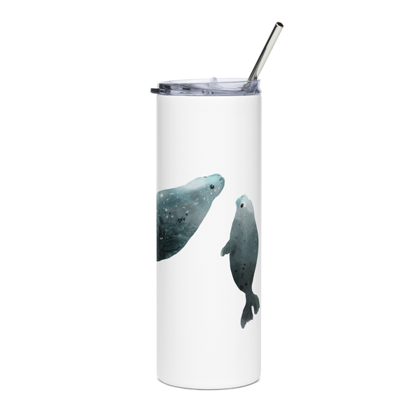 Weddell Seals ~ Tumbler with Lid & Straw
